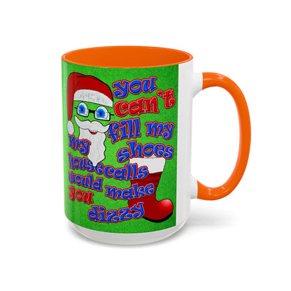 santa's shoes - Accent Mug (green turf)