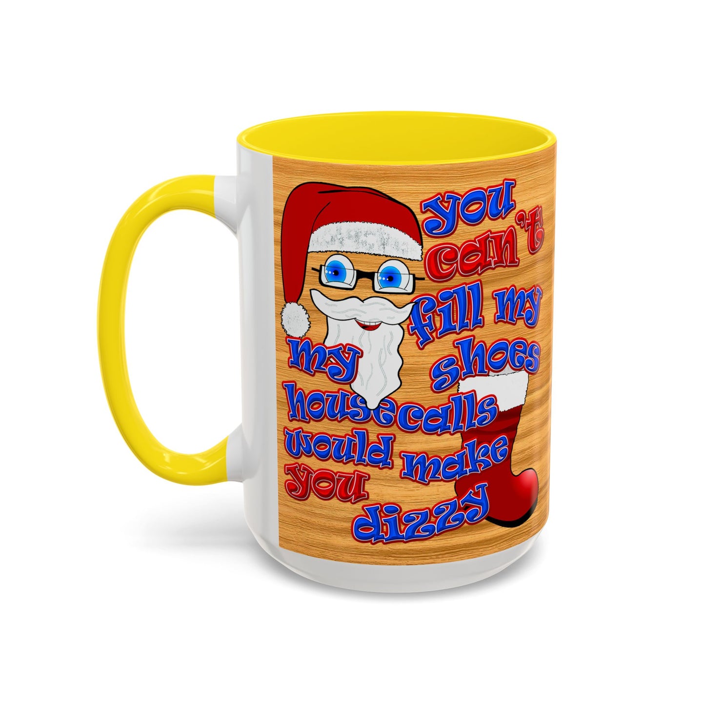 santa's shoes - Accent Mug (butterscotch wood finish)
