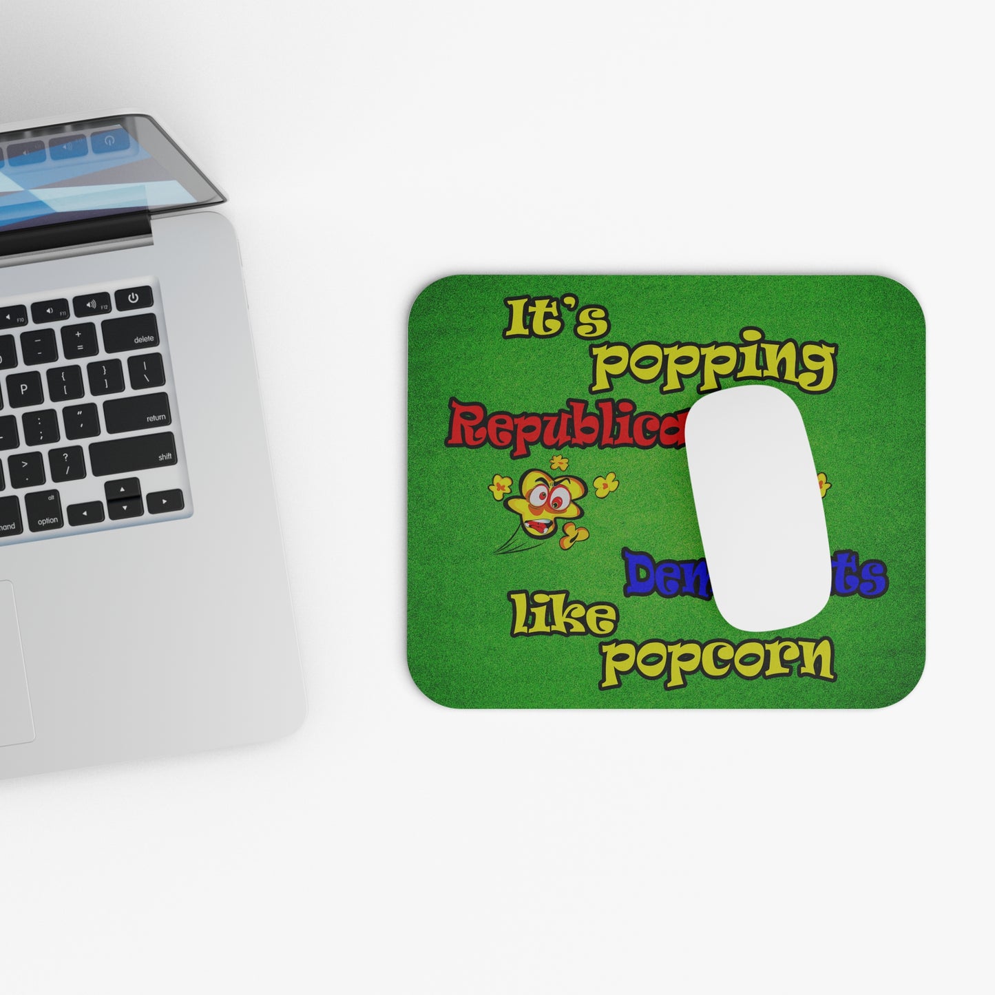 popping like popcorn - Mouse Pad (Rectangle) (green turf)