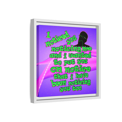 noticed you noticing - framed canvas art (purple-pink wave)