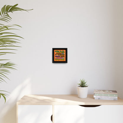 the bum's shit - framed canvas art (crusta)