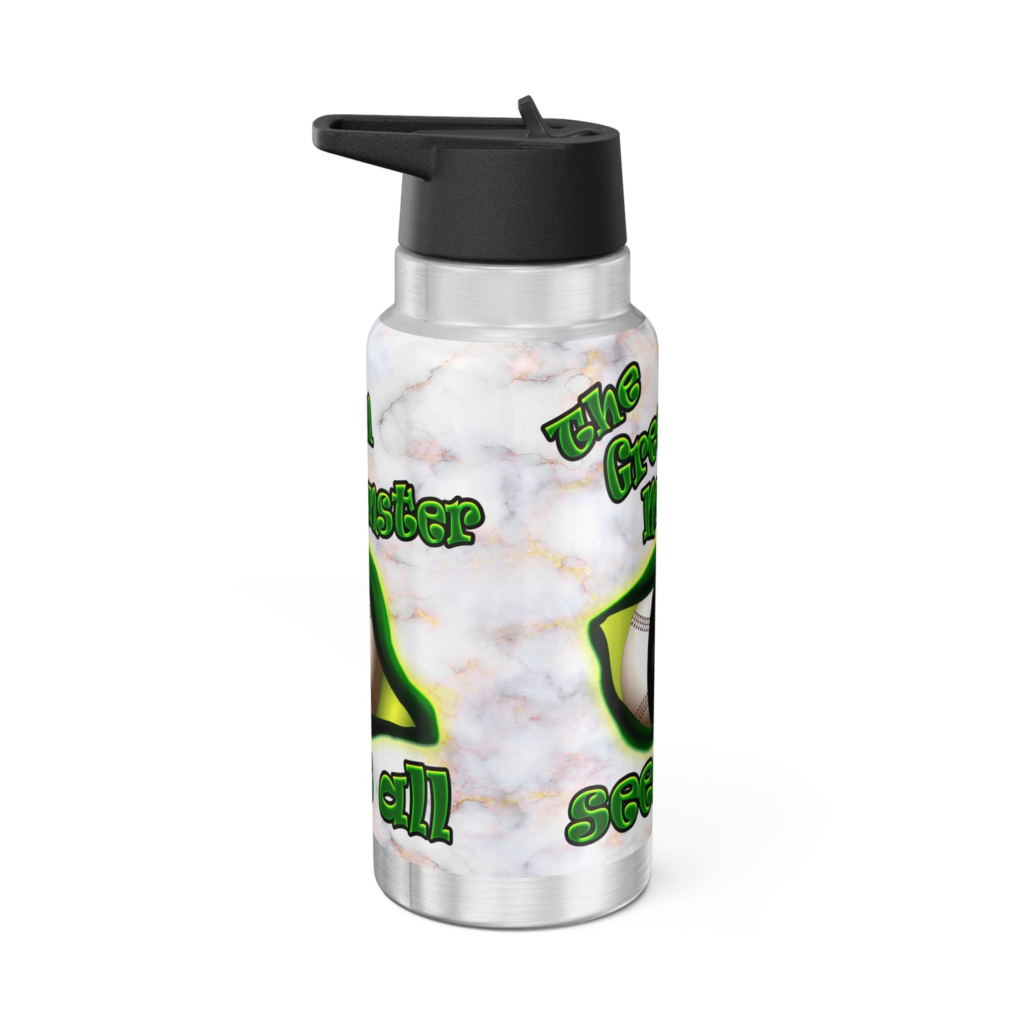 green monster - Gator Tumbler, 32oz  (white marble)