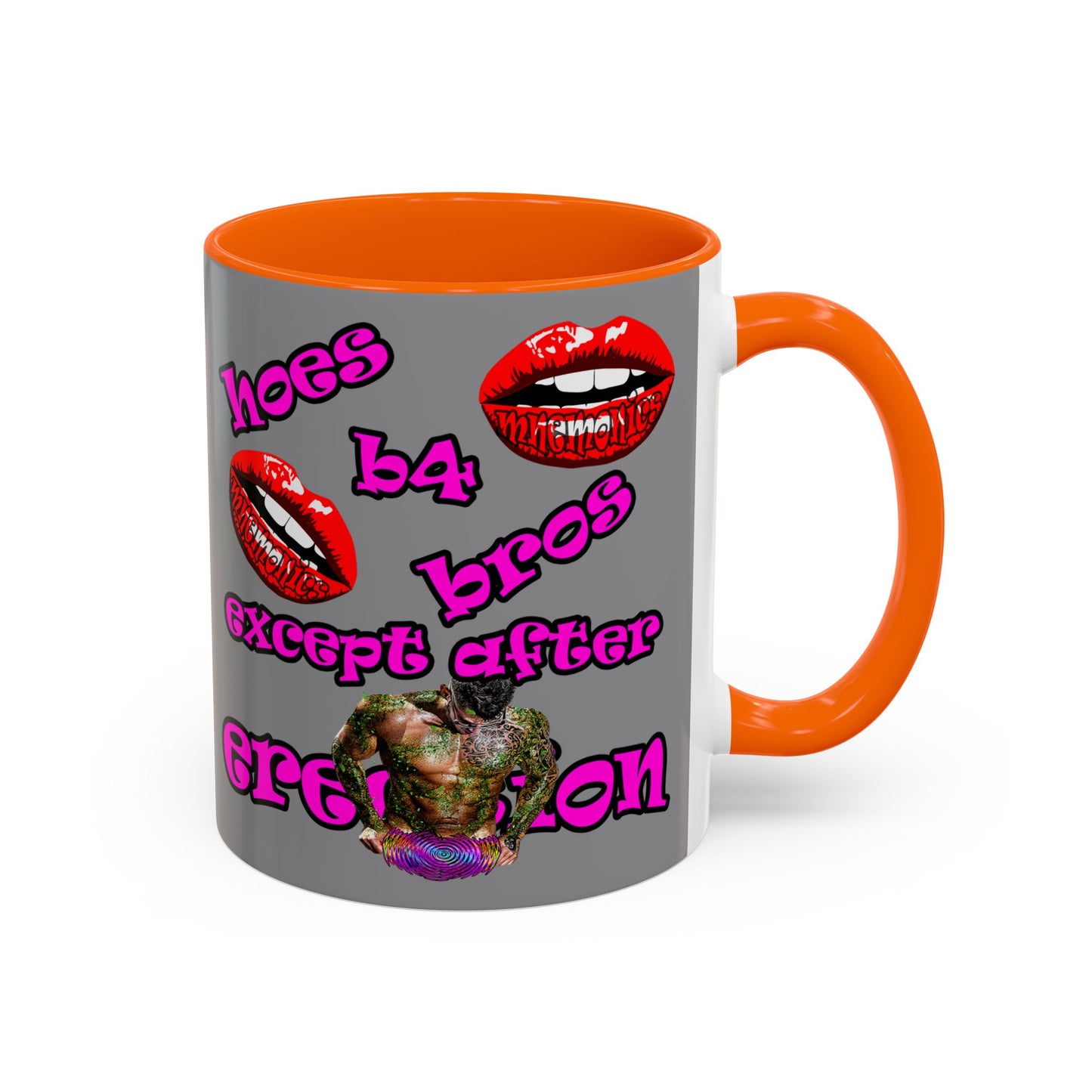 hoes b4 bros - Accent Mug (grey)