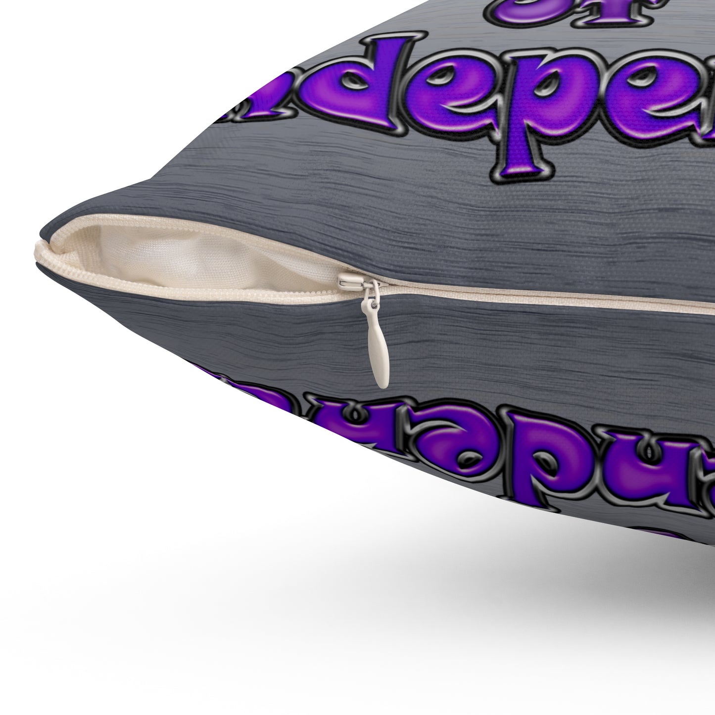 declaration of the independents - Spun Polyester Square Pillow - (brushed nickel)