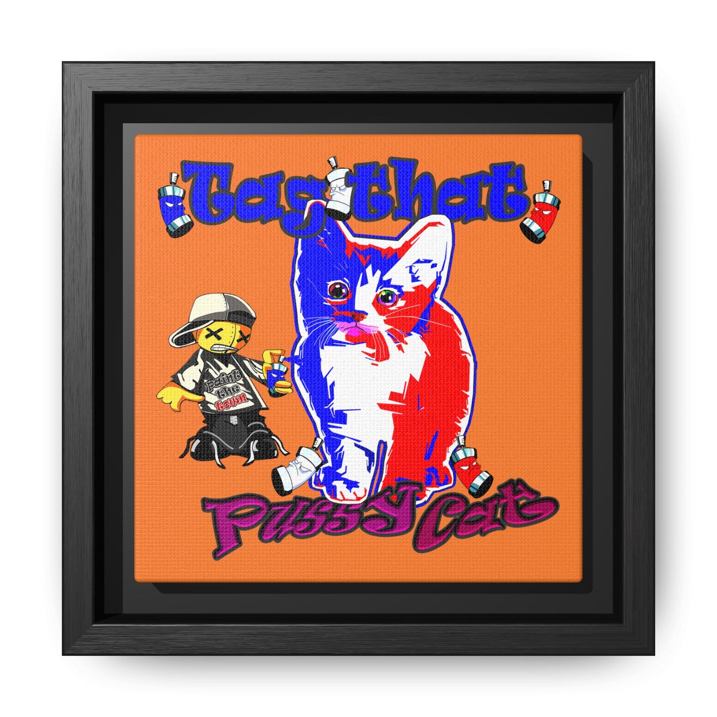tag that - framed canvas art (crusta)