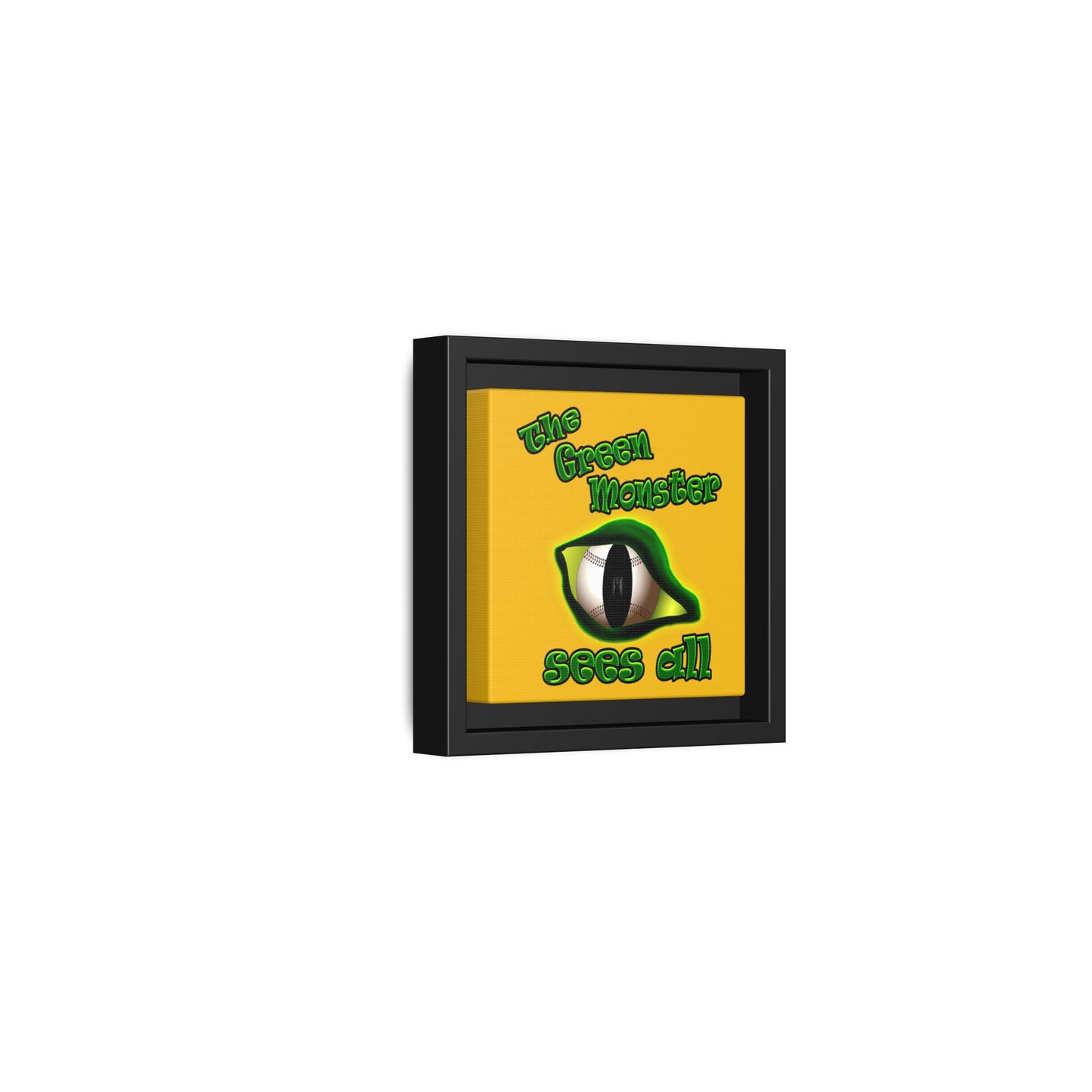 green monster - framed canvas art (yellow)