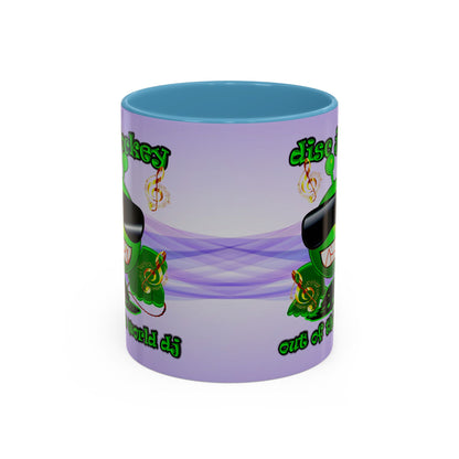 disc jockey - Accent Mug (light blue-pink wave)