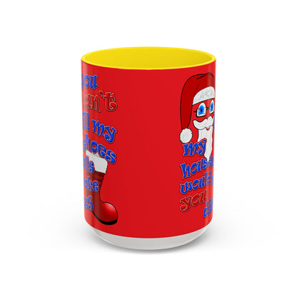 santa's shoes - Accent Mug (red)