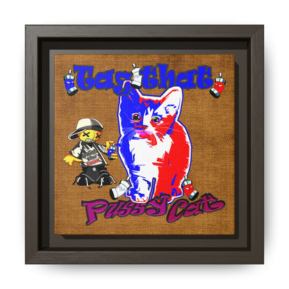 tag that - framed canvas art (brown papyrus)