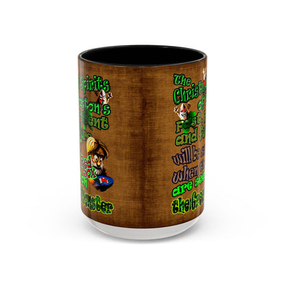 christmas spirits of boston - Accent Mug (brown papyrus)