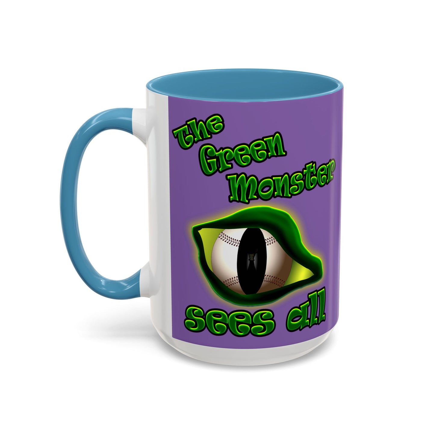 green monster - Accent Mug (light purple)