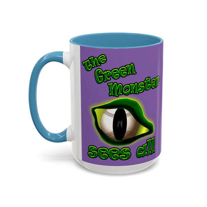 green monster - Accent Mug (light purple)