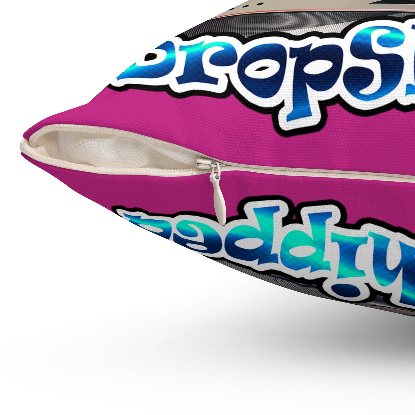 logo - Spun Polyester Square Pillow - (pink)
