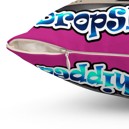 logo - Spun Polyester Square Pillow - (pink)