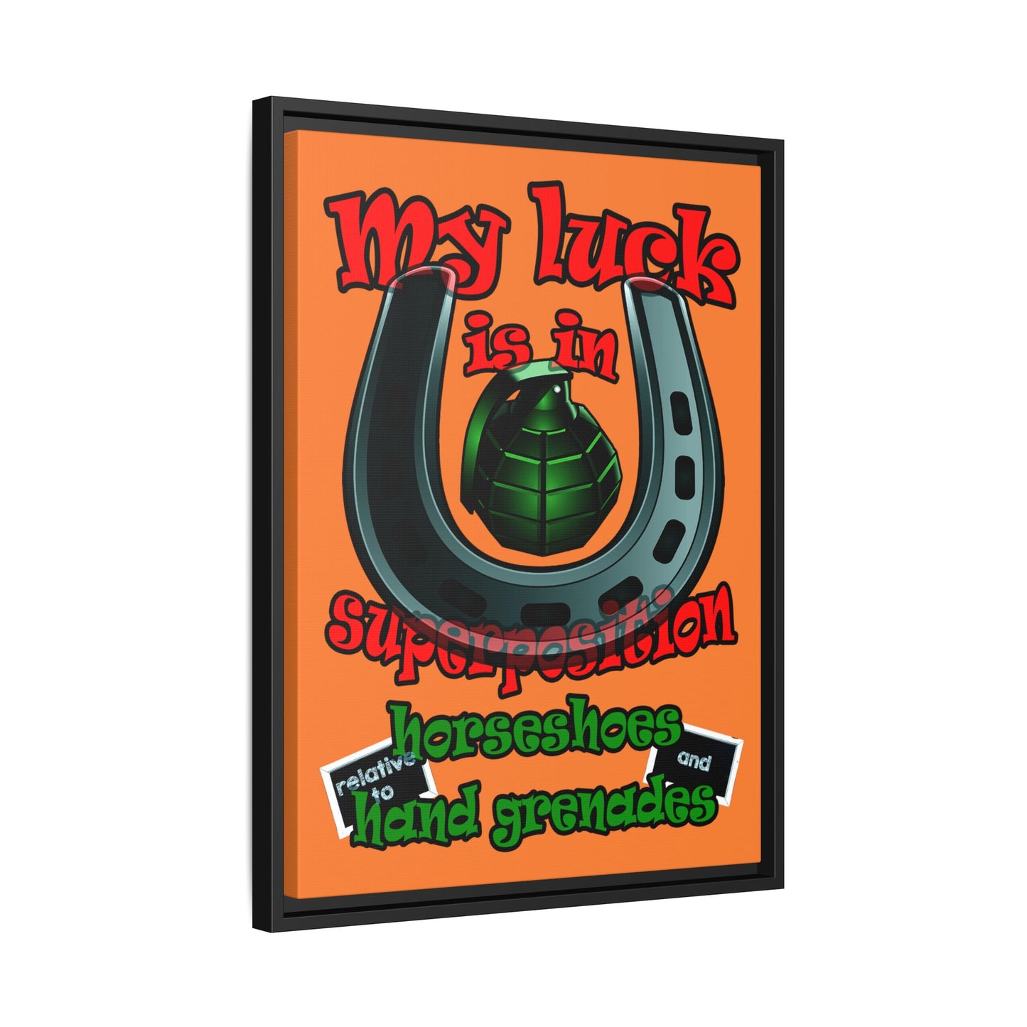 my luck - framed canvas art (crusta)