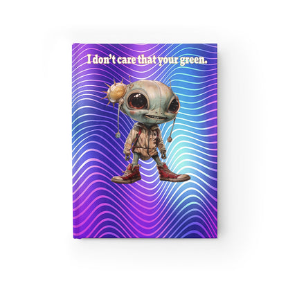 I don't care that your green - journal-lined (purple wave)