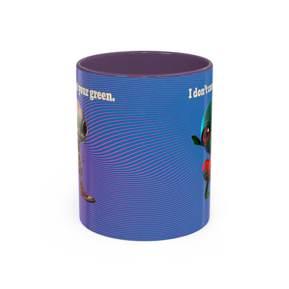I don't care that your grey - Accent Mug (light blue-purple wave)