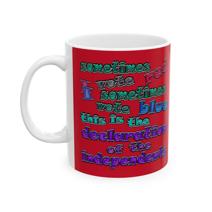 declaration of the independents - White Mug (dark red)