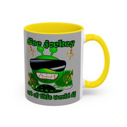 disc jockey - Accent Mug (light grey)