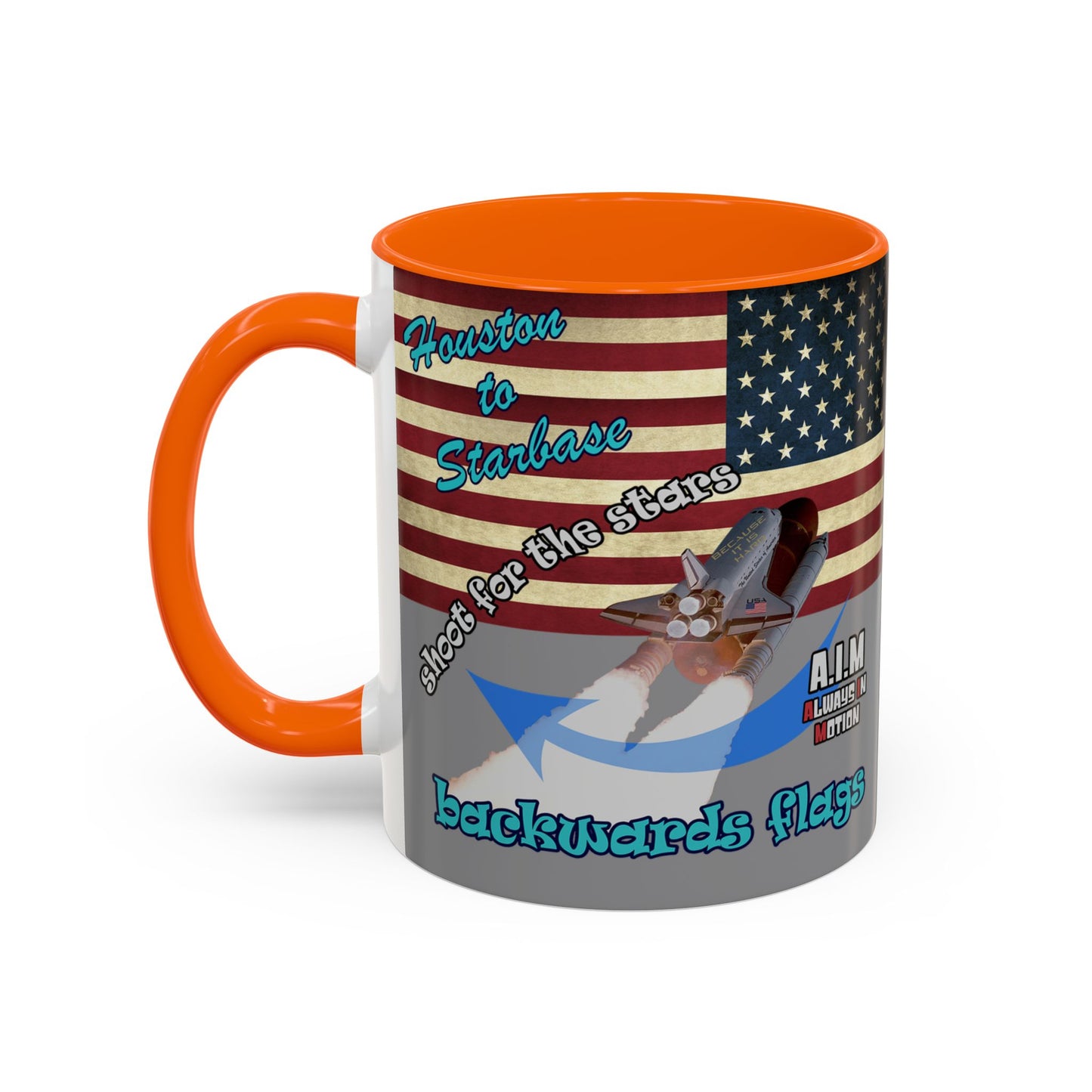 shoot for the stars - Accent Mug (grey)