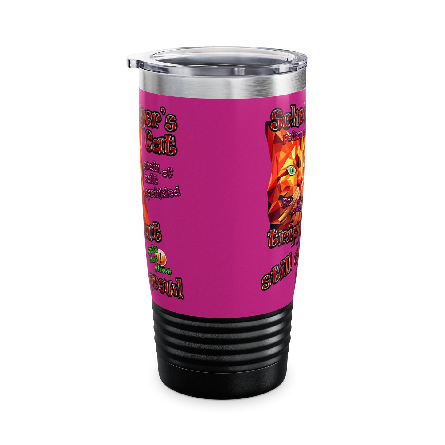 schrodinger's cat - Ringneck Tumbler, 20oz (pink)