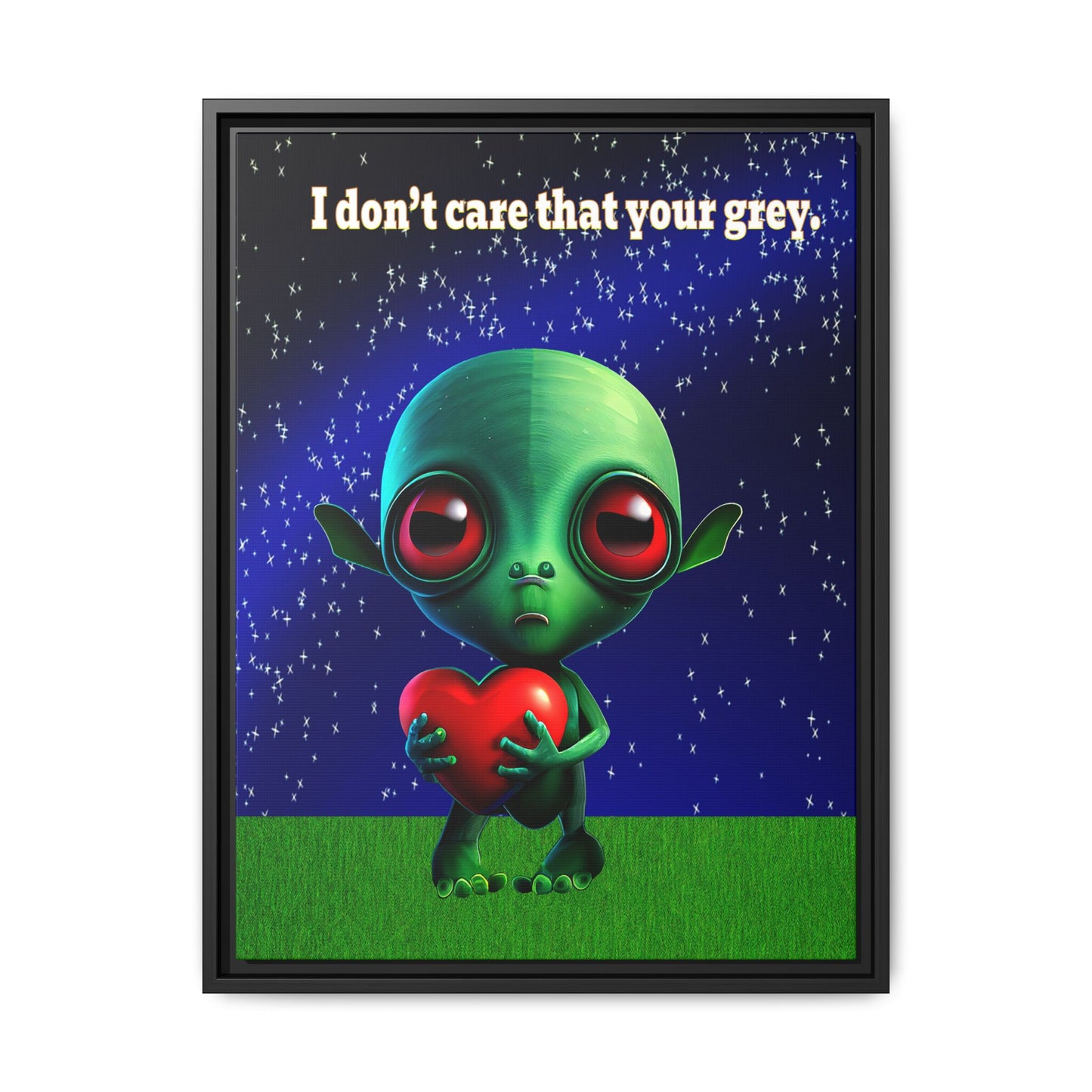 I don't care that your grey - framed canvas art ('snoops' background)