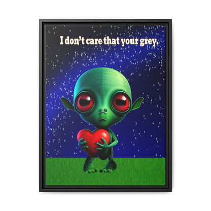 I don't care that your grey - framed canvas art ('snoops' background)