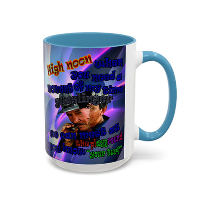 high noon - Accent Mug (grey-pink wave)