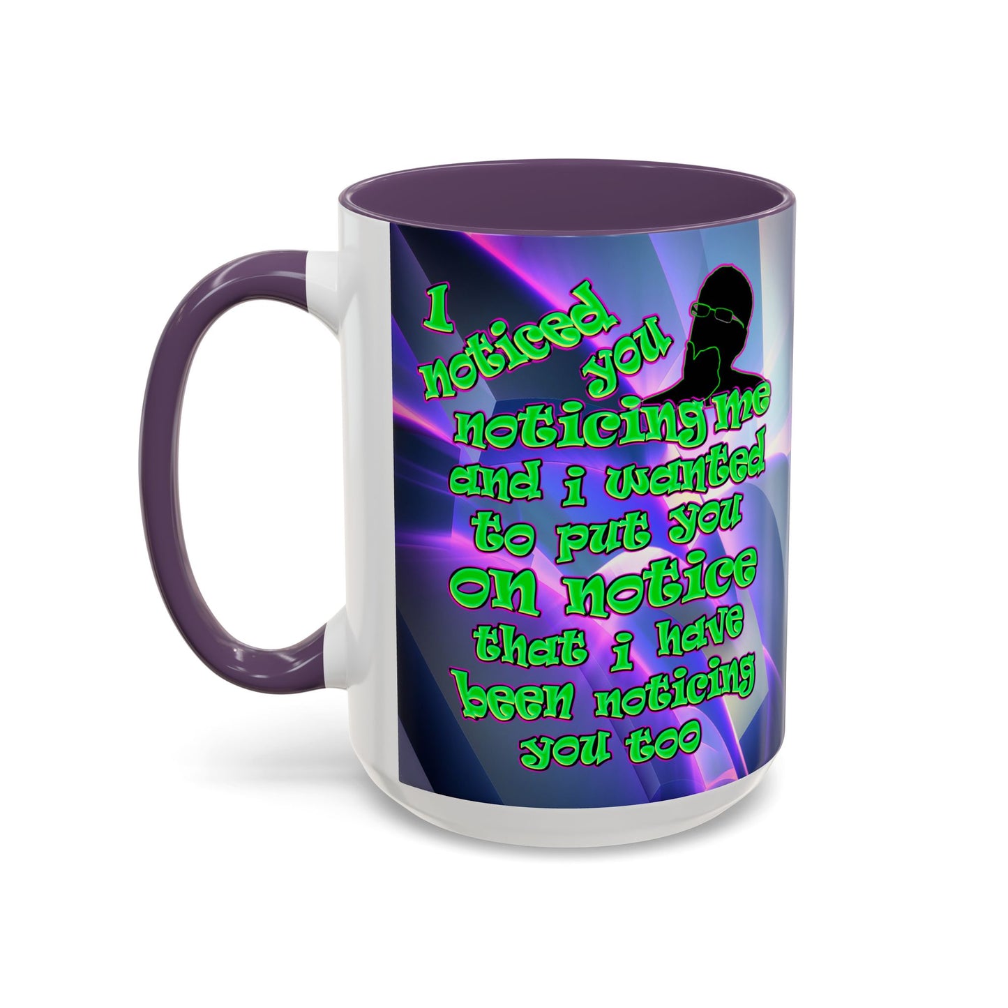 noticed you noticing - Accent Mug (grey-pink wave)