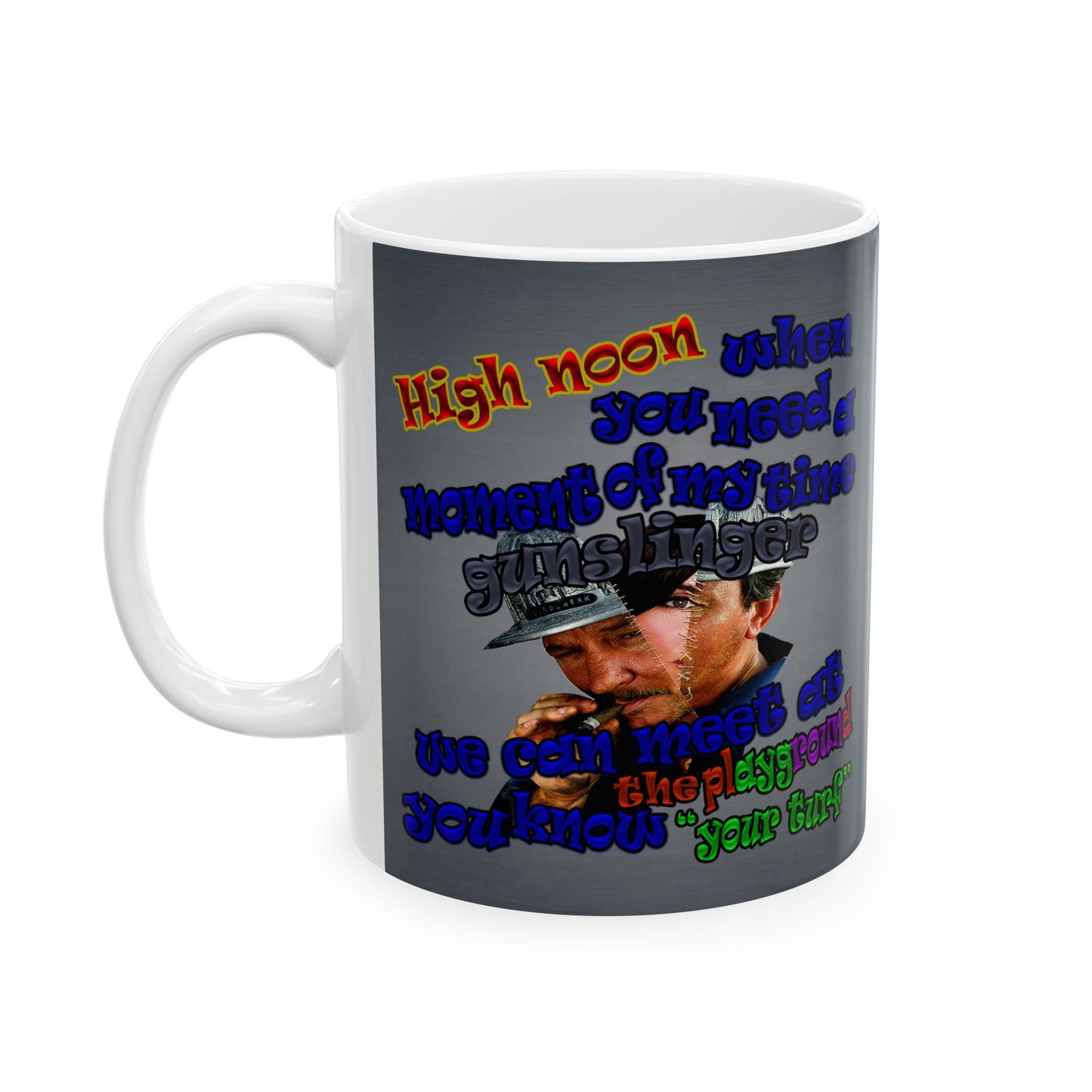 high noon - White Mug (grey-light grey)