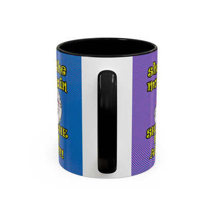 shoot the moon again - Accent Mug (light blue-purple wave)