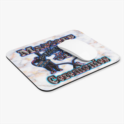 em cee squared - Mouse Pad (Rectangle) (white marble)