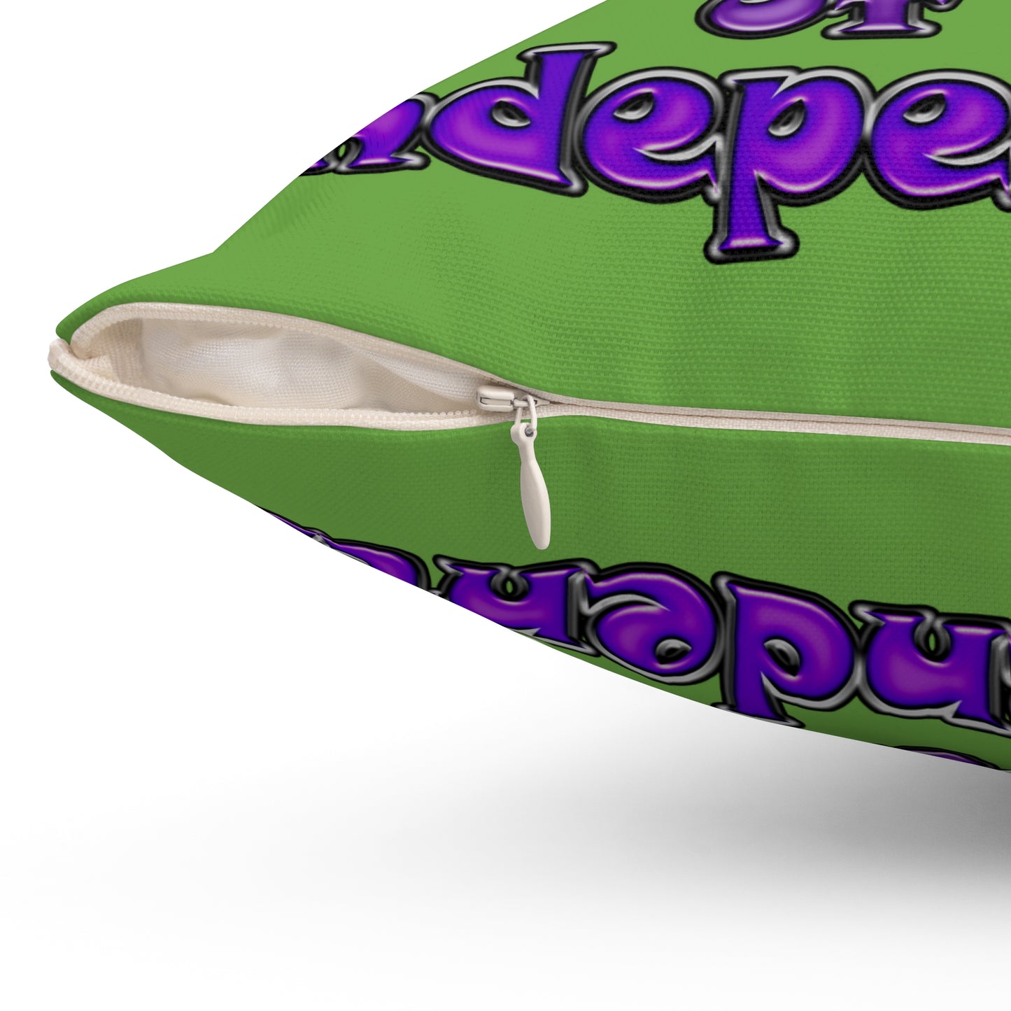 declaration of the independents - Spun Polyester Square Pillow - (green)
