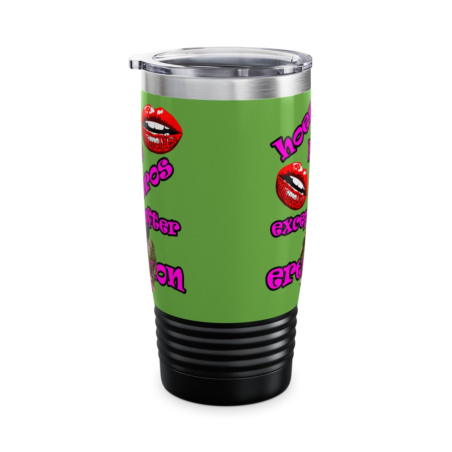 hoes b4 bros - Ringneck Tumbler, 20oz (green)