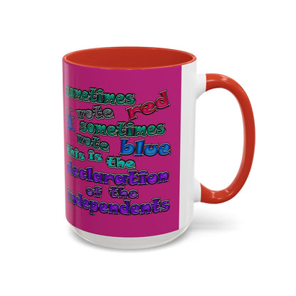 declaration of the independents - Accent Mug (pink)