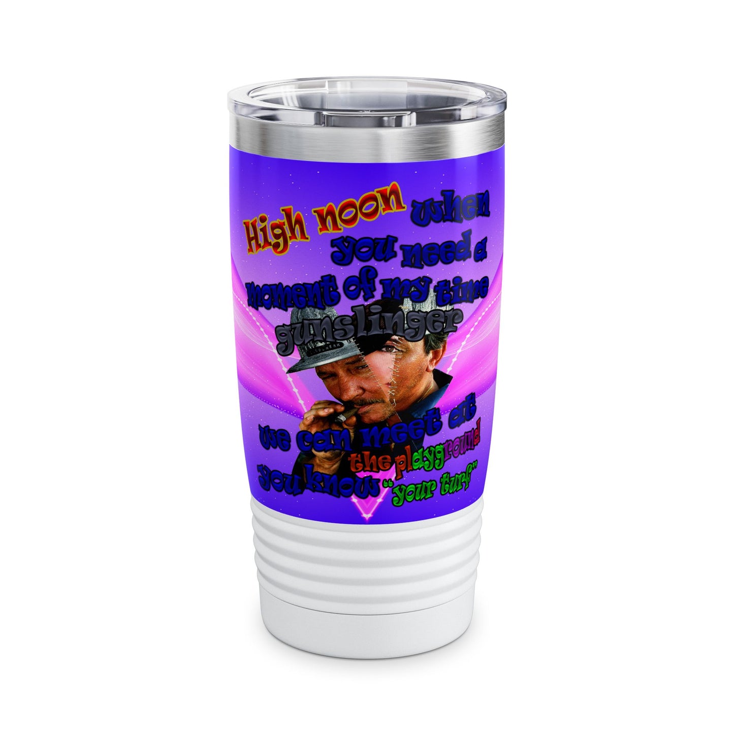 high noon - Ringneck Tumbler, 20oz (purple-pink wave)