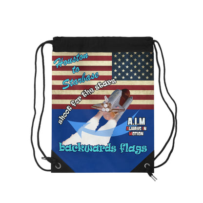 shoot for the stars - Drawstring Bag (dark blue)