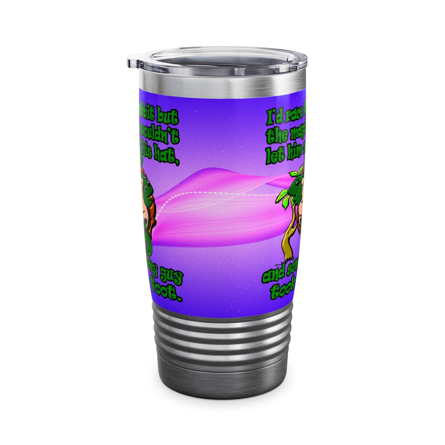 turtle race - Ringneck Tumbler, 20oz (purple-pink wave)