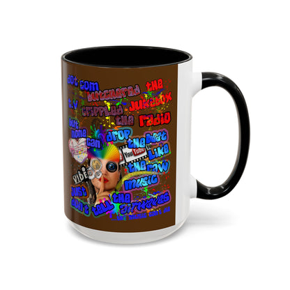 drop the beat - Accent Mug (brown)