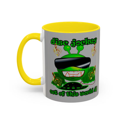 disc jockey - Accent Mug (light grey)