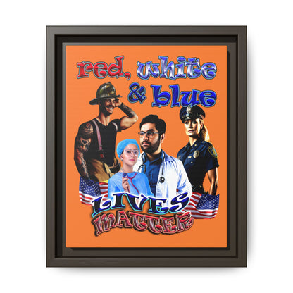 rw&b lives matter - framed canvas art (crusta)