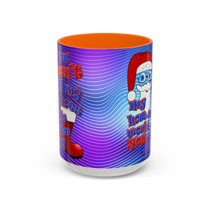 santa's shoes - Accent Mug (purple wave)