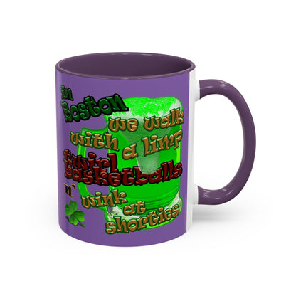 celtics logo - Accent Mug (light purple)