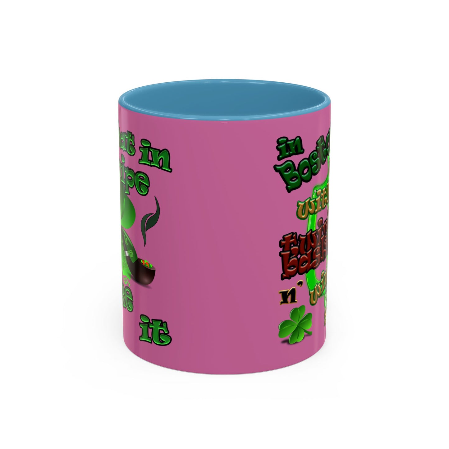 celtics logo - Accent Mug (light pink)