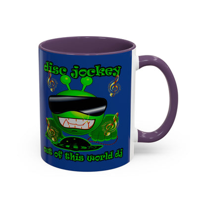 disc jockey - Accent Mug (dark blue)