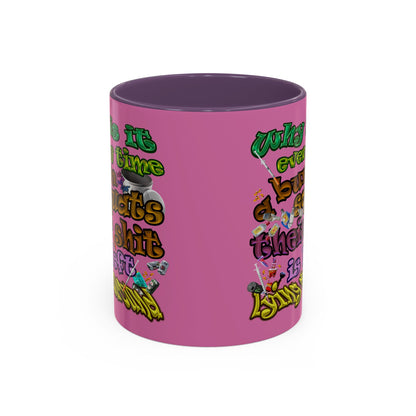 the bum's shit - Accent Mug (light pink)