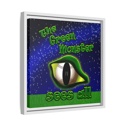 green monster - framed canvas art ('snoops' background)