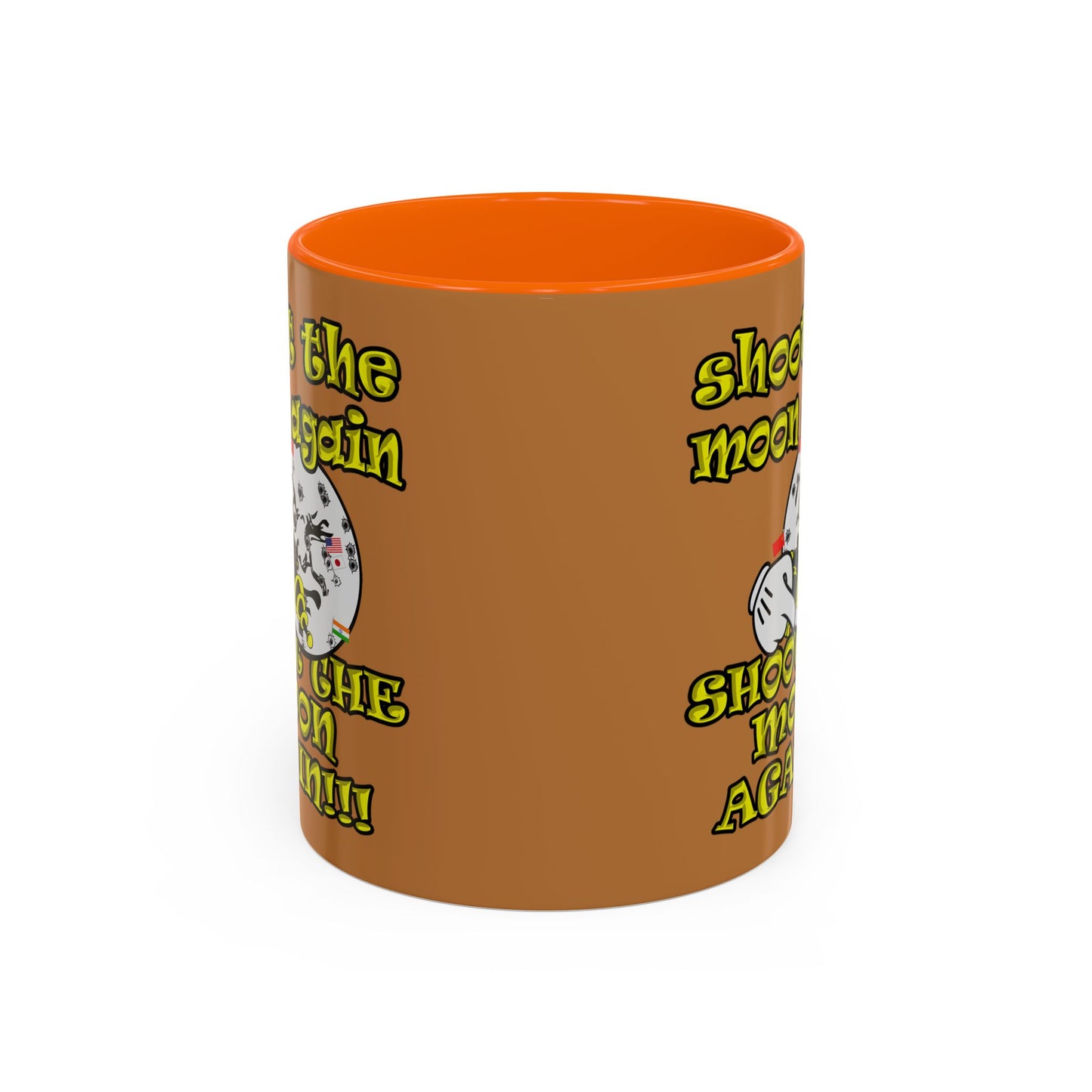 shoot the moon again - Accent Mug (light brown)