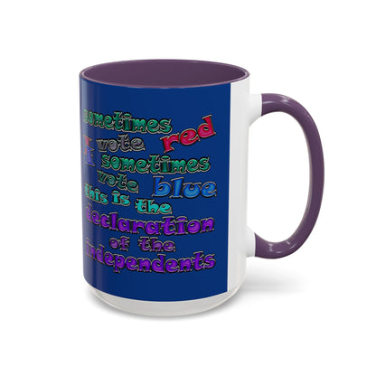 declaration of the independents - Accent Mug (dark blue)