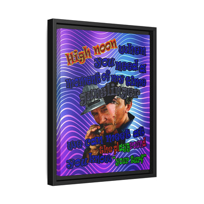 high noon - framed canvas art (purple wave)